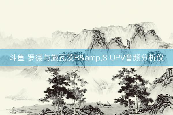斗鱼 罗德与施瓦茨R&S UPV音频分析仪