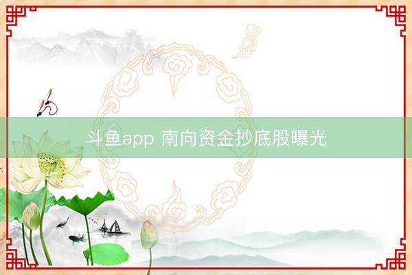 斗鱼app 南向资金抄底股曝光