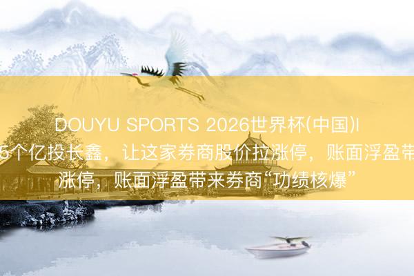 DOUYU SPORTS 2026世界杯(中国)IOS/安卓官方下载 5个亿投长鑫，让这家券商股价拉涨停，账面浮盈带来券商“功绩核爆”