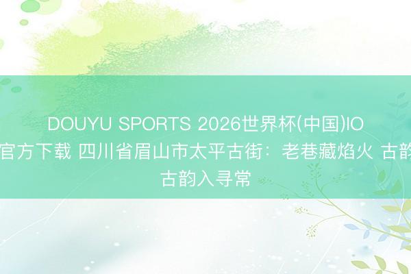 DOUYU SPORTS 2026世界杯(中国)IOS/安卓官方下载 四川省眉山市太平古街：老巷藏焰火 古韵入寻常