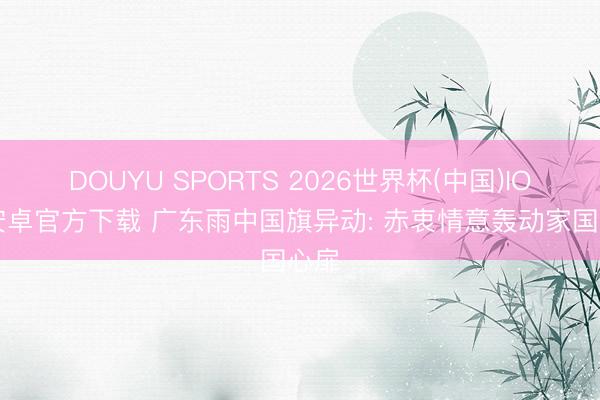 DOUYU SPORTS 2026世界杯(中国)IOS/安卓官方下载 广东雨中国旗异动: 赤衷情意轰动家国心扉