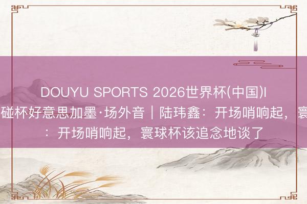 DOUYU SPORTS 2026世界杯(中国)IOS/安卓官方下载 碰杯好意思加墨·场外音｜陆玮鑫：开场哨响起，寰球杯该追念地谈了